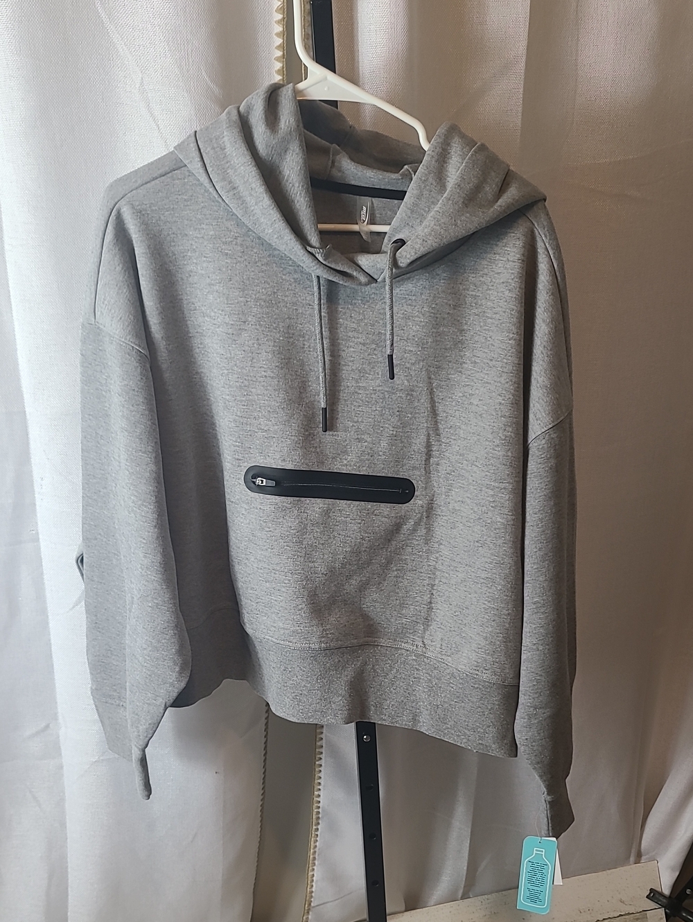 MTA Sport Tech Fleece Cropped Pullover Hoodie Womens 3x. New